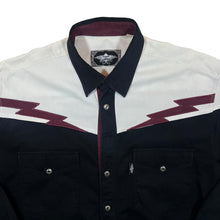 Load image into Gallery viewer, Vintage Stars &amp; Striped Cowboy Western Colour Block Cotton Long Sleeve Shirt
