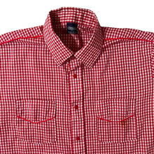 Load image into Gallery viewer, Vintage Desica Cowboy Western Red White Check Popper Short Sleeve Shirt
