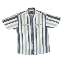 Load image into Gallery viewer, Vintage 90's K'ERA ACTIVEWEAR Striped Patterned Short Sleeve Flannel Shirt

