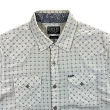 Load image into Gallery viewer, Replay &quot;Vintage&quot; Cowboy Western Style Patterned Popper Long Sleeve Shirt
