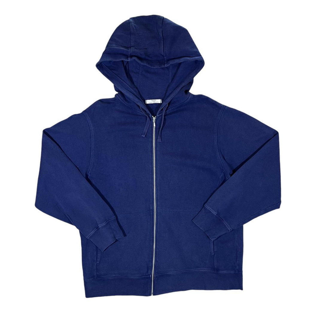 Vintage ST MICHAEL Marks & Spencer Classic Basic Blue Zip Hoodie