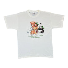 Load image into Gallery viewer, Early 00&#39;s IFAW SUPPORTER &quot;Campaign Against Cruelty&quot; Cartoon Animal Charity Graphic T-Shirt
