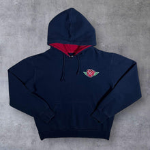 Load image into Gallery viewer, England Rugby Embroidered Rose Logo Navy Blue Pullover Hoodie
