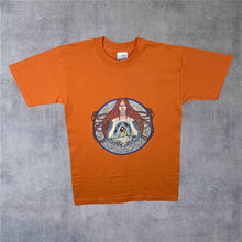 Load image into Gallery viewer, Vintage 90’s Screen Stars Psychedelic Spiritual Graphic Orange T-Shirt
