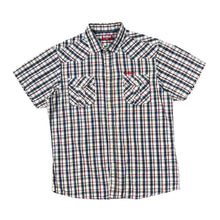 Load image into Gallery viewer, Early 00&#39;s KICKERS Embroidered Mini Logo Plaid Check Short Sleeve Cotton Shirt
