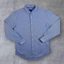 Load image into Gallery viewer, FootJoy 1857 Classic Blue White Check Golf Long Sleeve Button-Up Shirt
