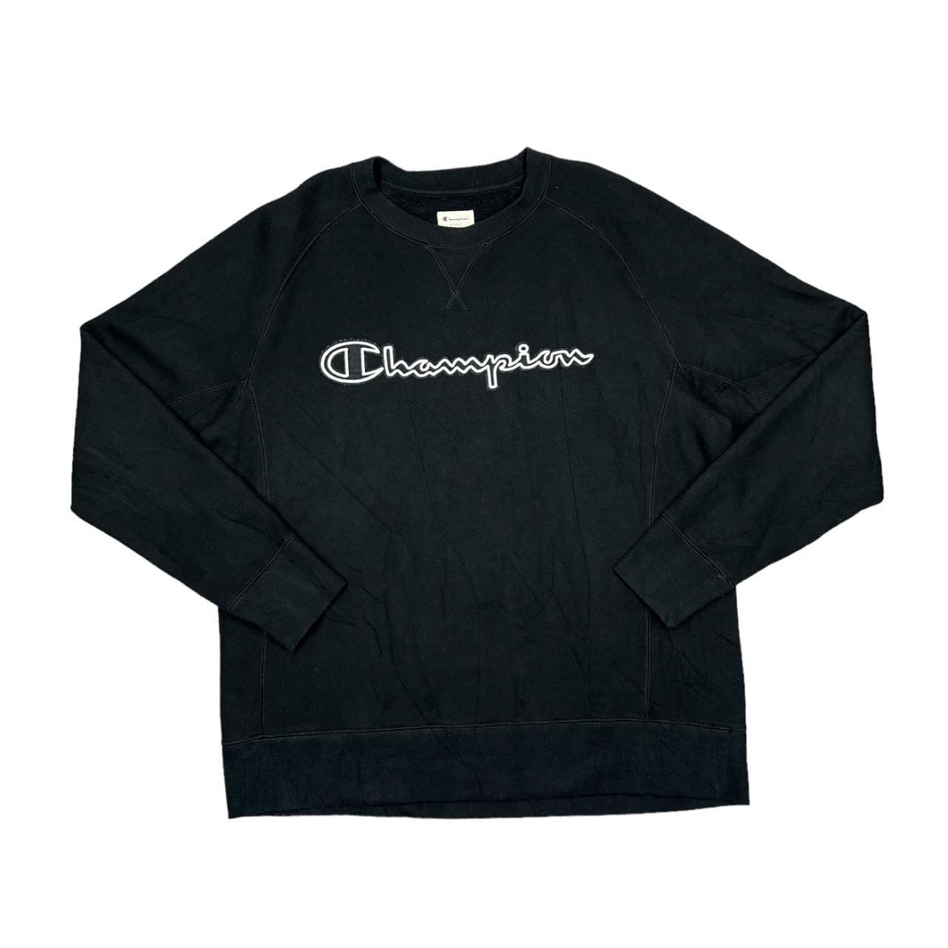 CHAMPION Classic Embroidered Big Logo Spellout Crewneck Sweatshirt