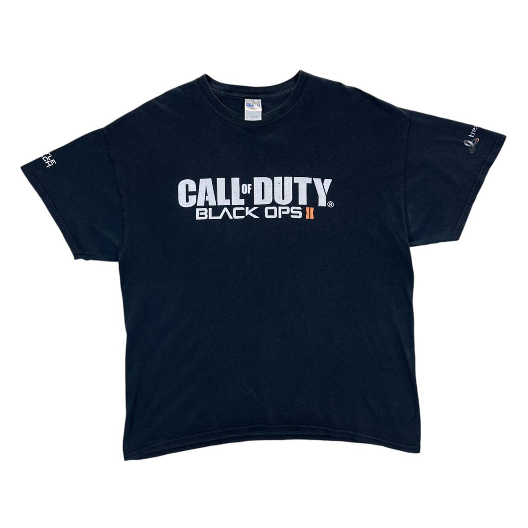 CALL OF DUTY BLACK OPS II Video Game Logo Spellout Promo Graphic Black T-Shirt
