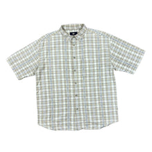 Load image into Gallery viewer, Early 00&#39;s BILLABONG Beige White Check Surfer Skater Short Sleeve Cotton Shirt
