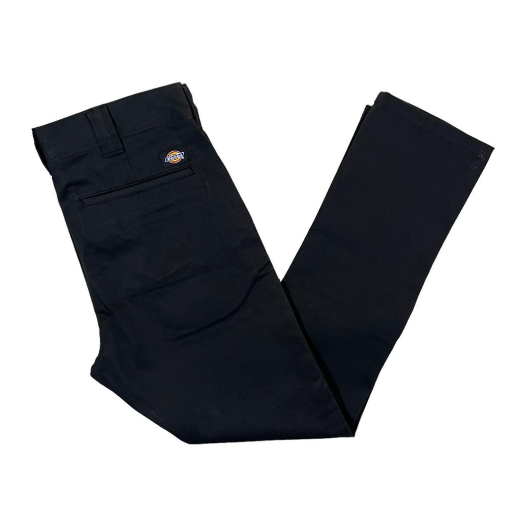 DICKIES Japan Classic Black Skater Workwear Stiff Polyester Cotton Trousers