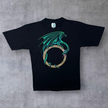 Load image into Gallery viewer, Vintage JT's Gothic Celtic Fantasy Dragon Graphic Black T-Shirt
