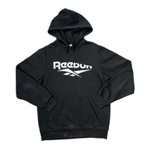 Load image into Gallery viewer, REEBOK CLASSIC Big Logo Spellout Graphic Black Pullover Hoodie
