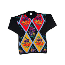 Load image into Gallery viewer, Vintage 90&#39;s 100% ACRYLIC Floral Cottage Core Patterned Acrylic Sweater Jumper
