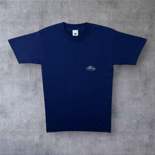 Load image into Gallery viewer, Vintage 90’s Fruit Of The Loom Navy Blue Mini Logo Cotton Single Stitch T-Shirt
