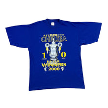 Load image into Gallery viewer, Vintage Jerzees CHELSEA FC &quot;F.A. Cup Winners 2000&quot; Football Souvenir Spellout Graphic T-Shirt
