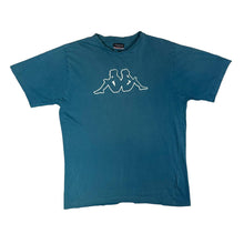 Load image into Gallery viewer, Early 00&#39;s KAPPA Embroidered Big Logo Blue Distressed Short Sleeve T-Shirt
