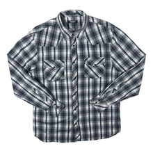 Load image into Gallery viewer, Point Zero Black Label Western Plaid Check Popper Cotton Long Sleeve Shirt
