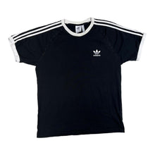 Load image into Gallery viewer, ADIDAS Classic Embroidered Trefoil Mini Logo Three Stripe Short Sleeve Ringer T-Shirt
