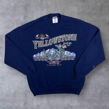 Load image into Gallery viewer, Vintage Jerzees &quot;Yellowstone National Park&quot; Souvenir Graphic Navy Blue Sweatshirt
