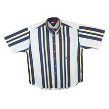 Load image into Gallery viewer, Vintage Tommy Hilfiger Multi Striped Short Sleeve Cotton Button-Up Shirt
