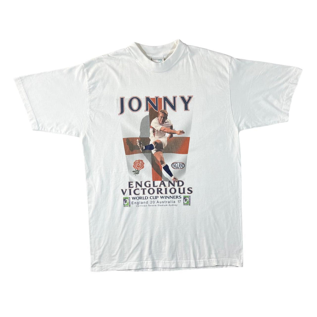 Vintage JOHNNY WILKINSON England Rugby World Cup Winners 2003 Graphic T-Shirt