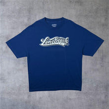 Load image into Gallery viewer, Long Beach Clothing Co. Classic Skater Surfer Logo Spellout Graphic Blue T-Shirt
