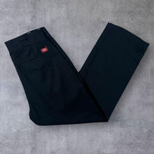 Load image into Gallery viewer, Dickies Black Polyester Cotton Blend Straight Leg Lightweight Trousers
