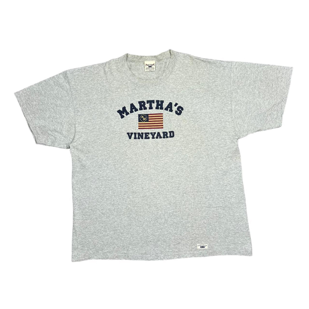 Vintage Oarsman MARTHA'S VINEYARD Souvenir Spellout Graphic T-Shirt