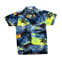 Load image into Gallery viewer, V.H.O Made In India Tropical Hawaiian Festival Patterned Short Sleeve Polyester Shirt
