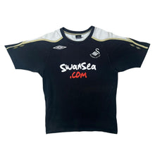 Load image into Gallery viewer, Umbro Swansea City AFC 2008 - 2009 Football Black Cotton Training T-Shirt
