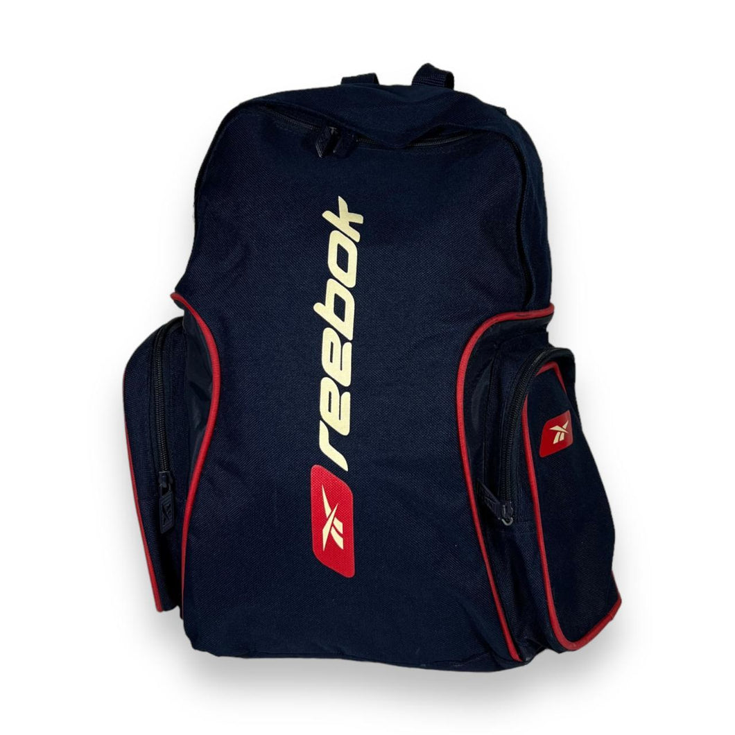Early 00's REEBOK Classic Logo Spellout Graphic Double Strap Rucksack Backpack Bag