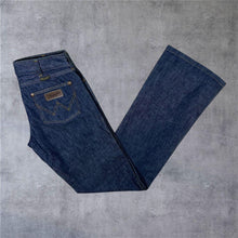 Load image into Gallery viewer, Deadstock Wrangler “Jade” Low Waist Zip Fly Bootcut Dark Blue Denim Jeans

