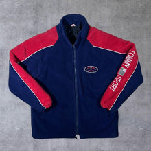 Load image into Gallery viewer, Vintage Tommy Sport Embroidered USA Logo Spellout Zip Fleece Jacket
