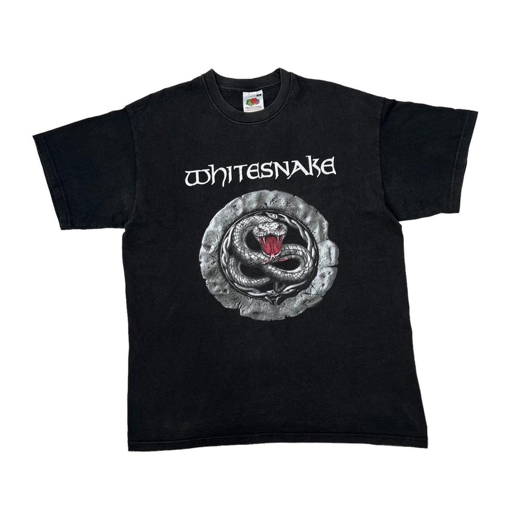 Vintage WHITESNAKE “Europe 2004” Heavy Metal Band Tour Graphic T-Shirt
