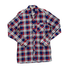Load image into Gallery viewer, Vintage 80&#39;s JOSS Blue Red White Plaid Check Long Sleeve Cotton Shirt
