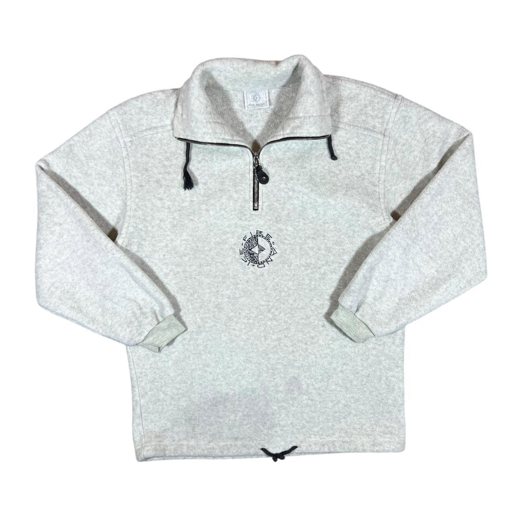 Vintage 90's FIRE AND ICE Embroidered Logo 1/4 Zip Pullover Fleece Sweatshirt