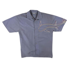 Load image into Gallery viewer, Early 00&#39;s Identic Y2K Surfer Embroidered Shark Grey Short Sleeve Shirt
