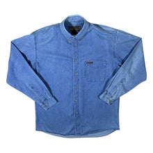 Load image into Gallery viewer, Vintage Marlboro Classics Blue Denim Long Sleeve Button-Up Cotton Shirt
