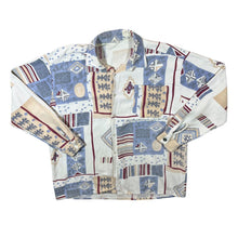 Load image into Gallery viewer, Vintage 90&#39;s Crazy Abstract Aztec Patterned Long Sleeve Flannel Shirt

