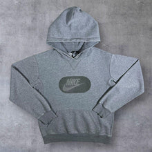 Load image into Gallery viewer, Nike Classic Logo Spellout Graphic Grey Pullover Hoodie
