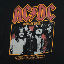Load image into Gallery viewer, AC/DC &quot;Highway To Hell 1979 World Tour&quot; Logo Spellout Graphic Hard Rock Band T-Shirt
