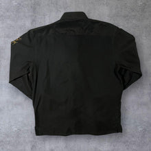 Load image into Gallery viewer, Early 00's Biaggini Goth Y2K Tribal Flame Dark Brown Long Sleeve Polyester Shirt
