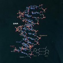 Load image into Gallery viewer, Uneek DNA Science Biology Novelty Spellout Graphic Black T-Shirt
