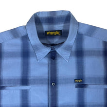Load image into Gallery viewer, Vintage WRANGLER Blue Mix Check Short Sleeve Cotton Shirt
