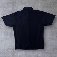 Load image into Gallery viewer, Early 00's Clockhouse C&amp;A Goth Y2K Tribal Motif Black Polyester Shirt
