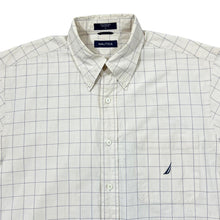Load image into Gallery viewer, NAUTICA Classic Grid Check Mini Logo Short Sleeve Button-Up Shirt
