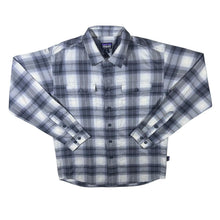 Load image into Gallery viewer, Patagonia Organic Cotton Grey White Plaid Check Long Sleeve Shirt
