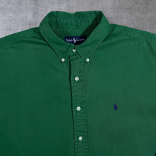 Load image into Gallery viewer, Vintage Ralph Lauren &quot;Blake&quot; Classic Green Long Sleeve Cotton Button-Up Shirt
