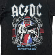 Load image into Gallery viewer, AC/DC &quot;We Salute You British Tour 1982&quot; Logo Spellout Graphic Hard Rock Band T-Shirt
