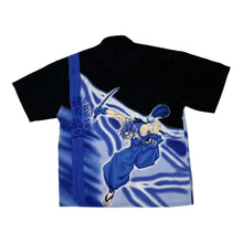 Load image into Gallery viewer, Early 00’s OXYZONE Anime Manga Goth Samurai All-Over Print Polyester Shirt
